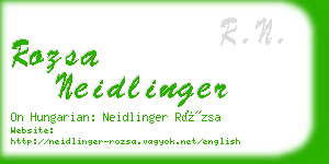 rozsa neidlinger business card